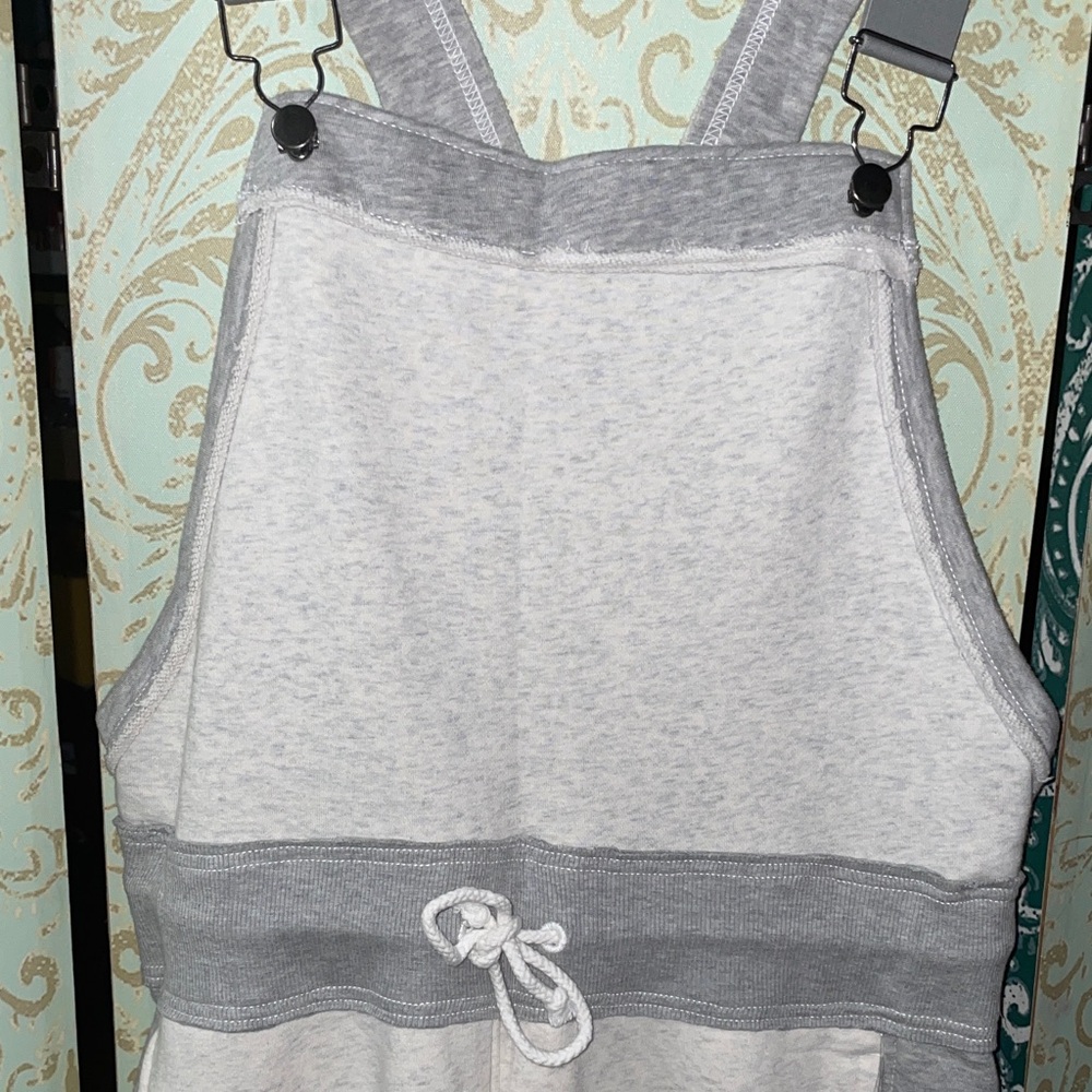 Free People Movement Making It oversized overalls onesie Ivory Gray S NWT - Picture 10 of 12